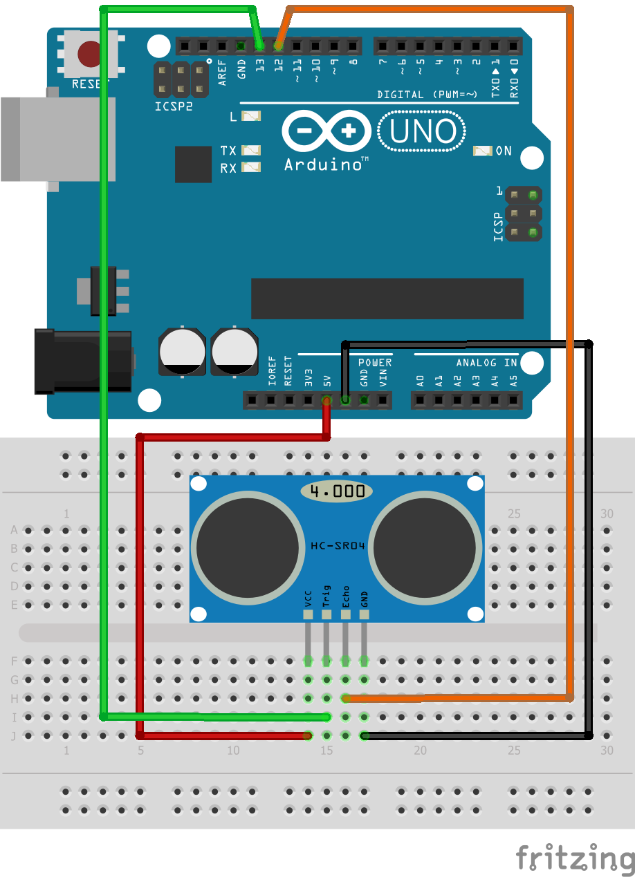 Circuit Diagram of Ultrasonic Sensor